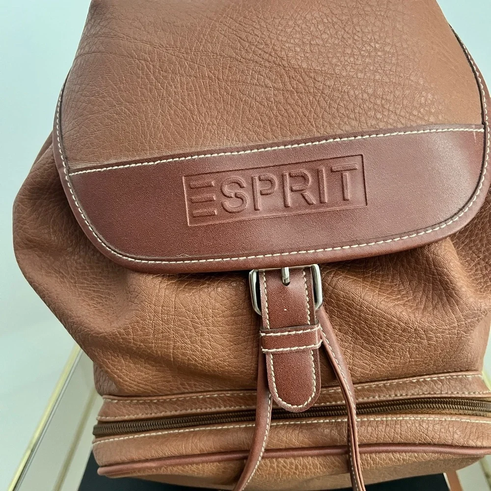 Esprit Brown Leather Backpack